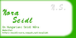 nora seidl business card