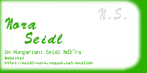 nora seidl business card